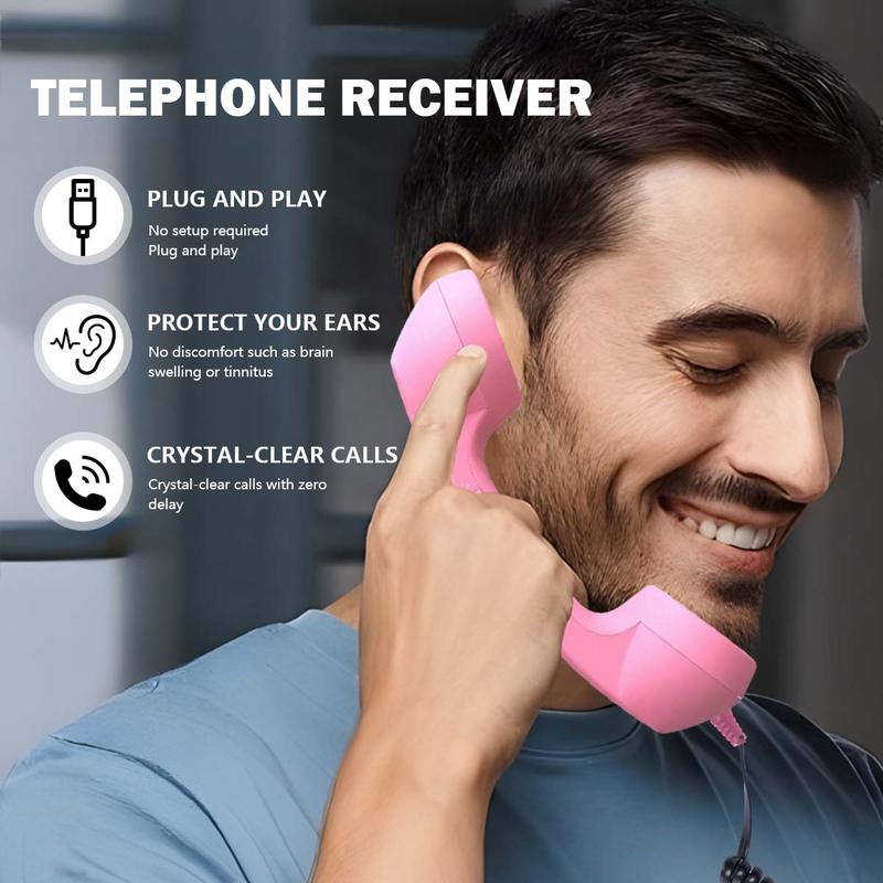 ☎️ Słuchawka telefoniczna w stylu retro ze złączem Type-C 📞
