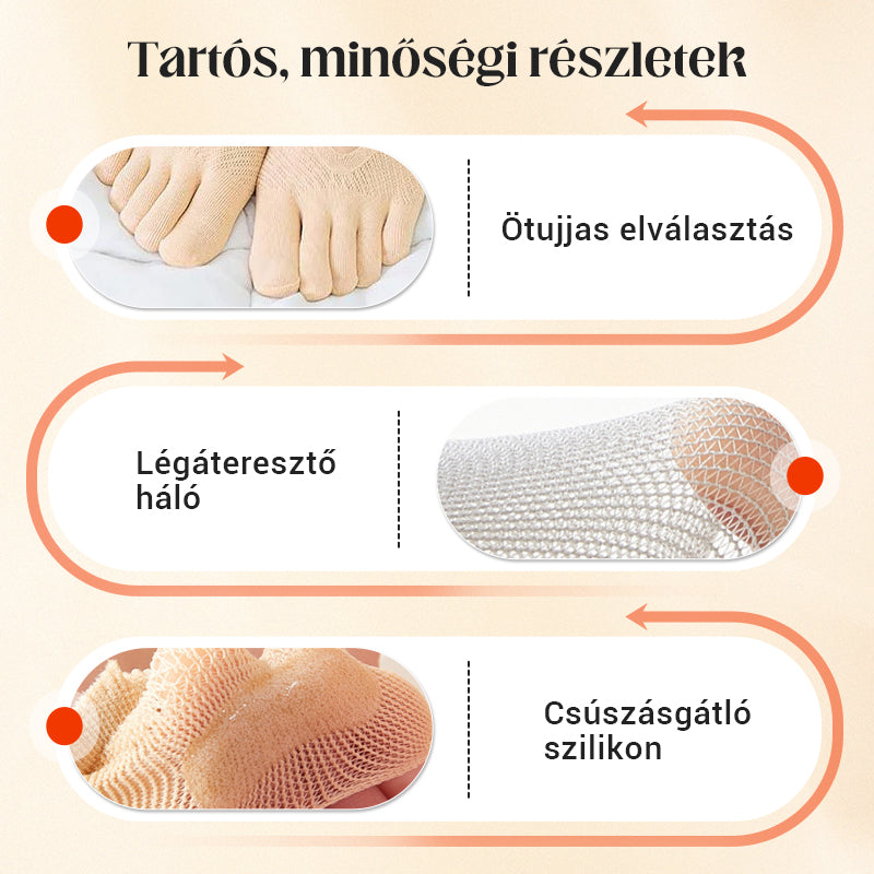 🔥Gorąca wyprzedaż🔥 Unisex niewidoczne, korygujące skarpetki pięciopalczaste