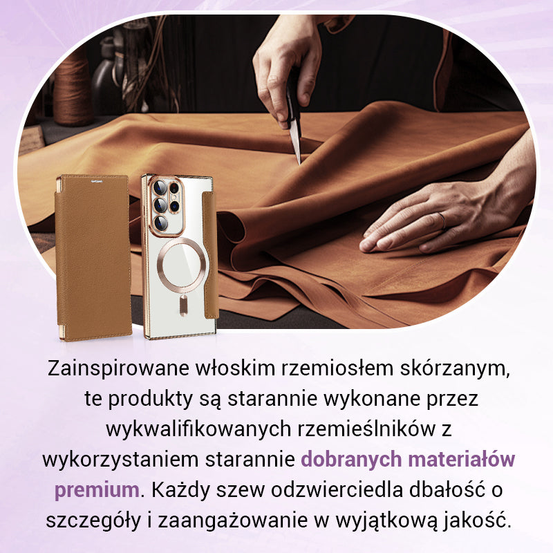 📱Nowe skórzane etui z klapką na telefon komórkowy Samsung