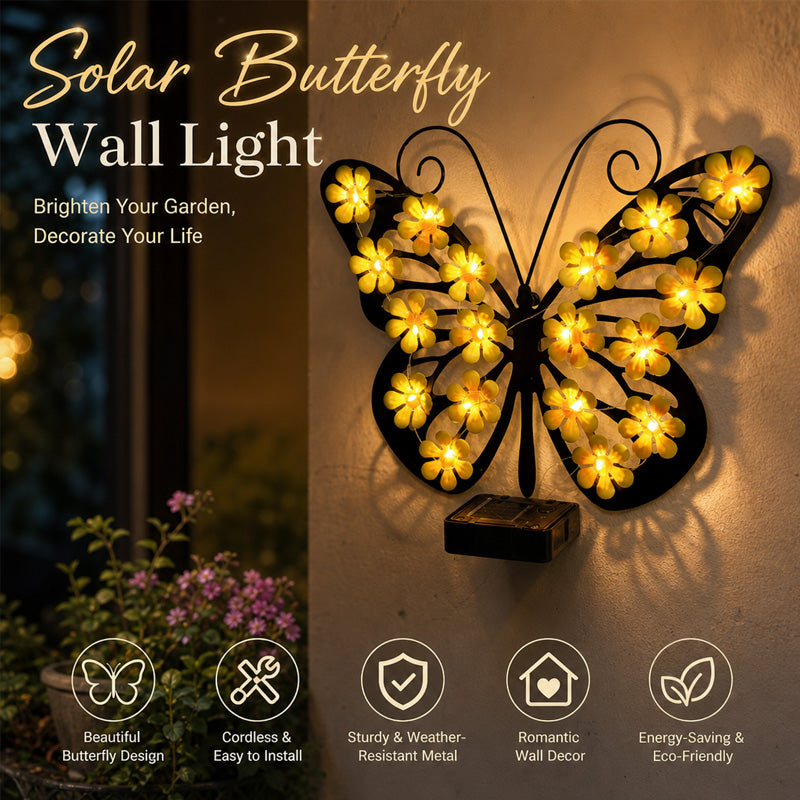 🦋 Solarna lampa ogrodowa w kształcie motyla