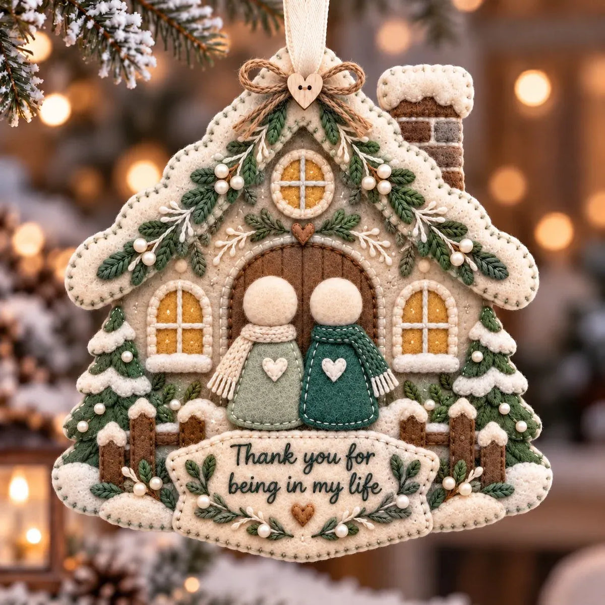 🎄❤️  Ręcznie wykonana filcowa bombka świąteczna na pamiątkę