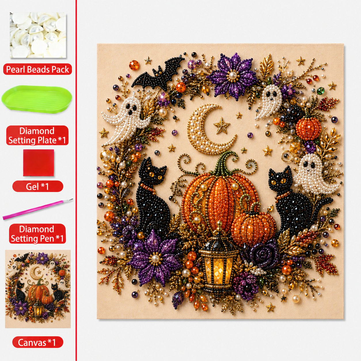 🔥 Ostatni dzień 49% zniżki – 👻✨ Zestaw do samodzielnego wykonania Halloween Bead Art – Zamień maleńkie koraliki w upiornie słodką magię (📦Kup 2, otrzymaj darmową dostawę)