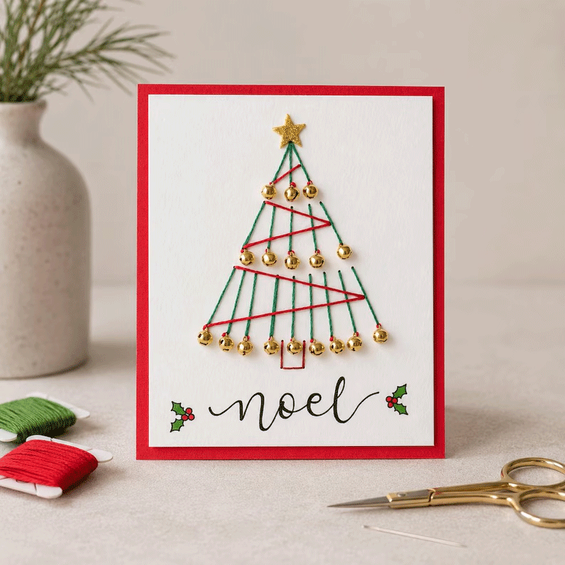 🎄🧵Zestaw DIY „Merry & Bright” (6 szt.)