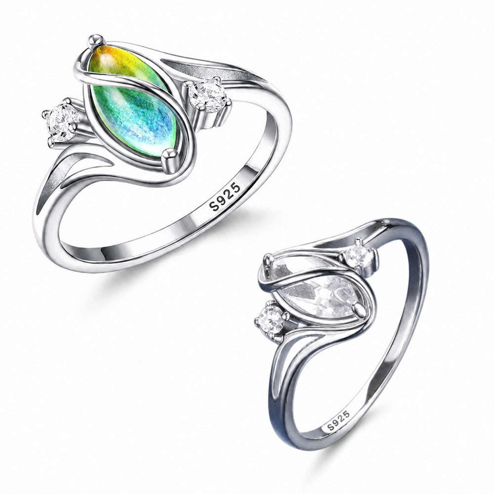 ✨💍 Kup 1, otrzymasz 1 GRATIS 🔥 Geometryczny owalny pierścionek z kamieniem księżycowym i cyrkoniami – mistyczny, olśniewający i ponadczasowo elegancki! 🌙✨
