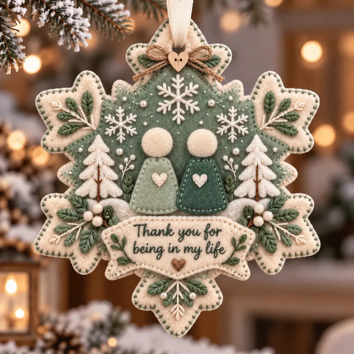 🎄❤️  Ręcznie wykonana filcowa bombka świąteczna na pamiątkę