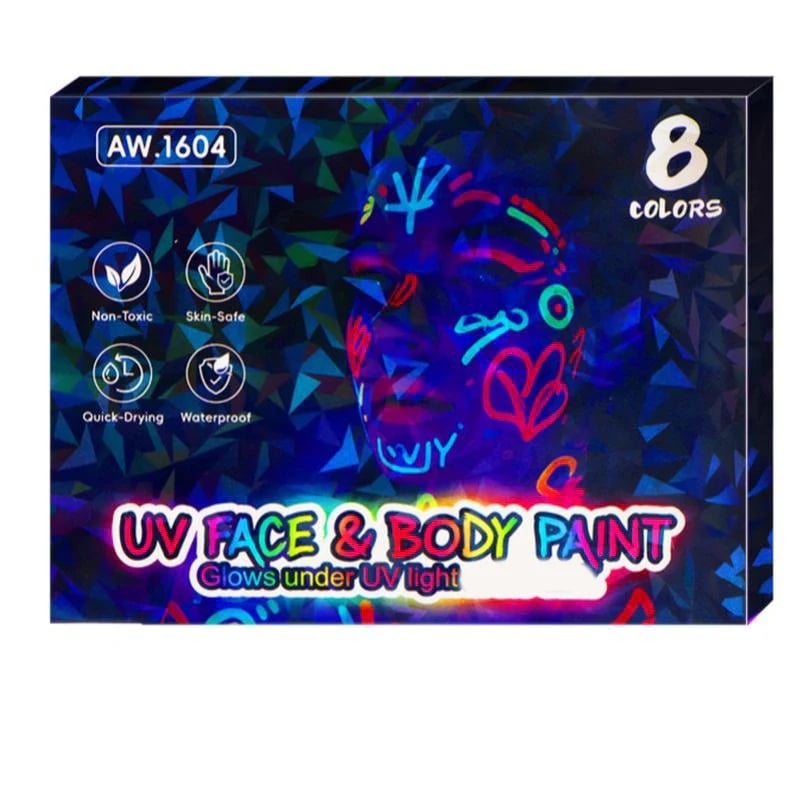 🥳Mega Wyprzedaż 2026💞 Sprzedaż przekroczyła 50 000 zestawów! 🎁Zestaw długopisów Radiant UV do malowania twarzy i ciała