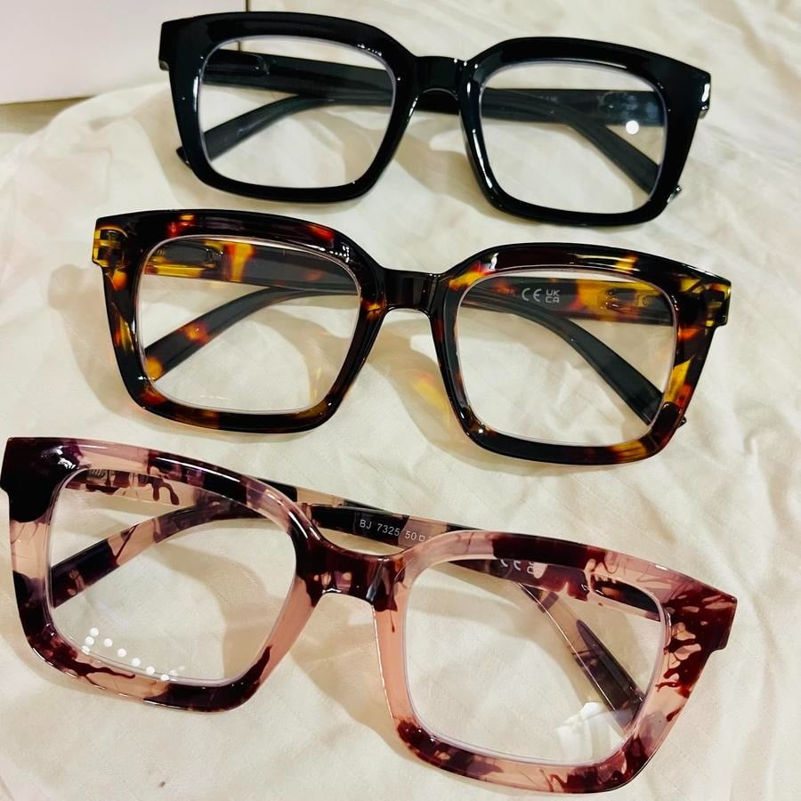🔥Oferta ograniczona czasowo  ✨👓Okulary do czytania w kolorze szylkretowym – duże kwadratowe oprawki z filtrem światła niebieskiego