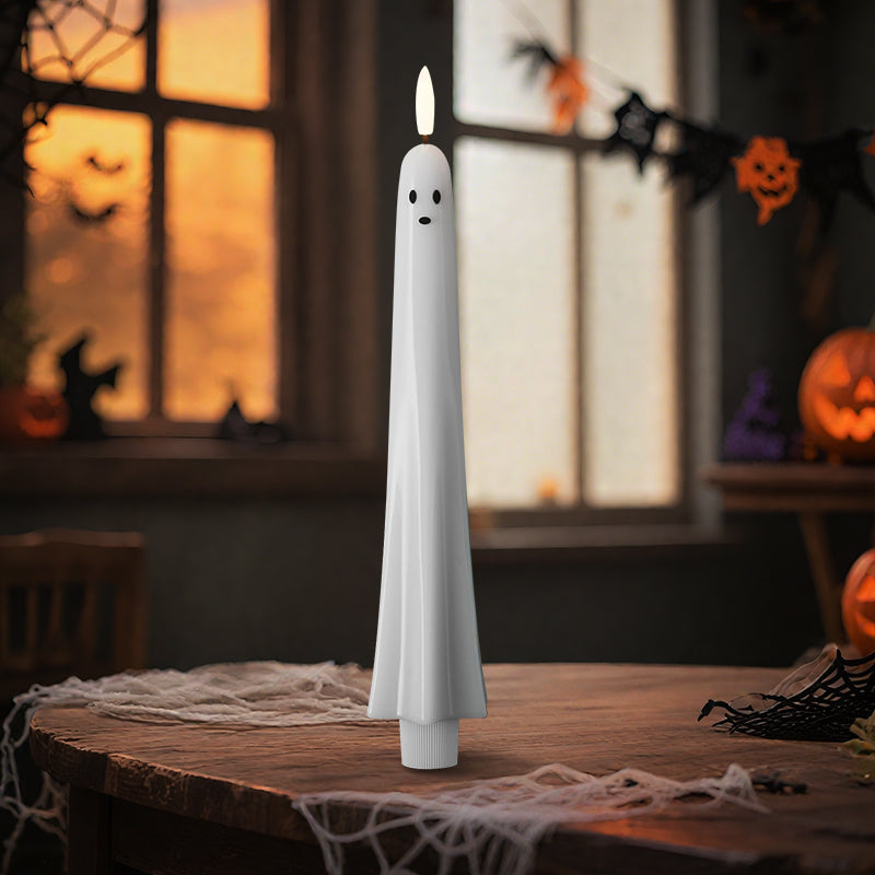 🎃👻Zdalnie sterowana lampa-widmo z migoczącym knotem 3D 👻🎃