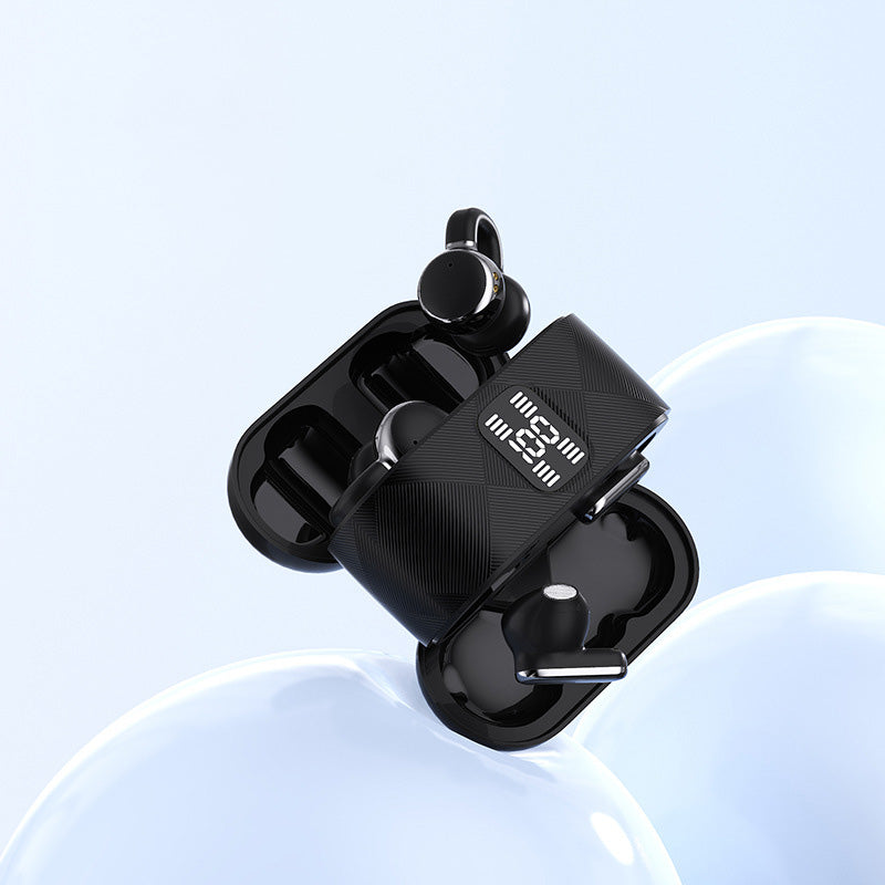 🎧🎶 Bezprzewodowe słuchawki Bluetooth typu „2 w 1” z pałąkiem na ucho i wkładkami dousznymi | 30 godzin odtwarzania