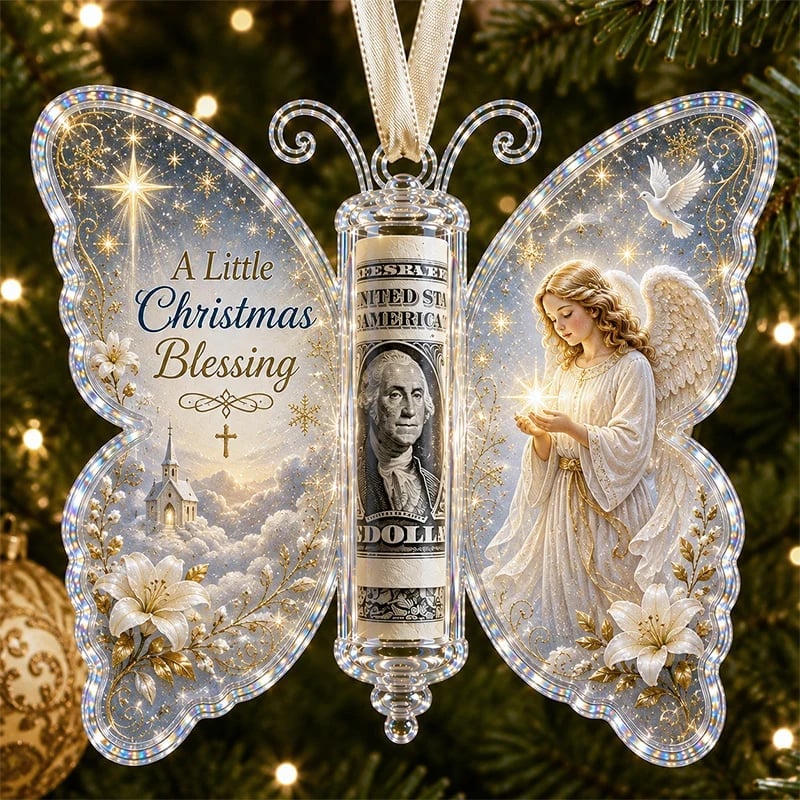 🦋💵 Świąteczny prezent gotówkowy w kształcie motyla – świąteczna pamiątka na pieniądze 🎄✨