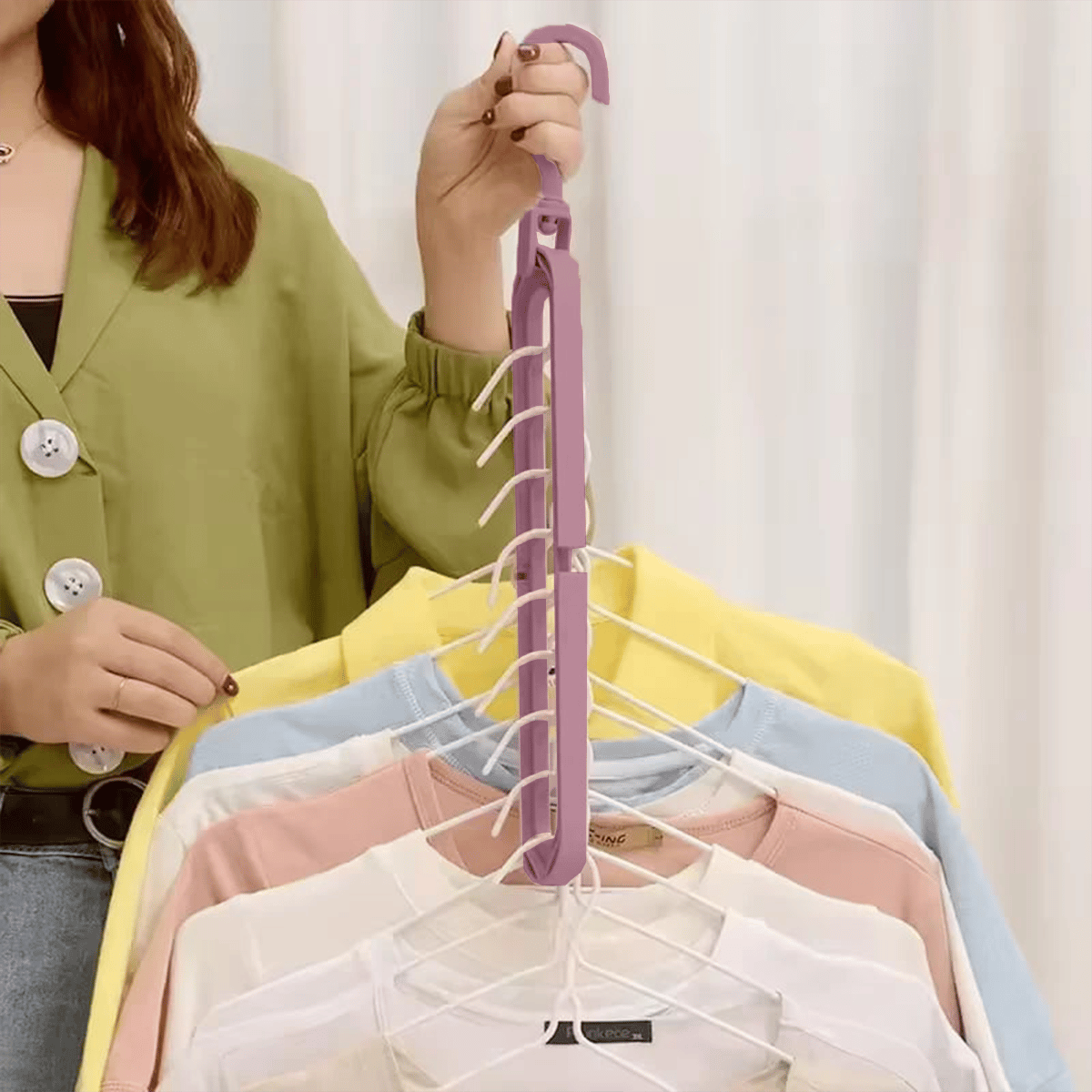 🔥👚Inteligentna wieszak Pro 9 w 1 – zwolnij aż 85% miejsca w szafie!