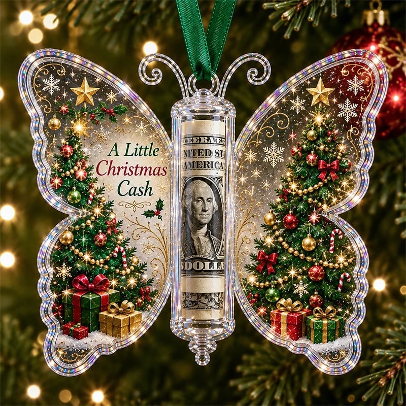 🦋💵 Świąteczny prezent gotówkowy w kształcie motyla – świąteczna pamiątka na pieniądze 🎄✨