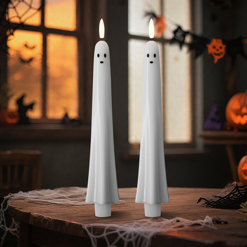 🎃👻Zdalnie sterowana lampa-widmo z migoczącym knotem 3D 👻🎃