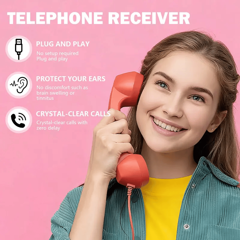 ☎️ Słuchawka telefoniczna w stylu retro ze złączem Type-C 📞