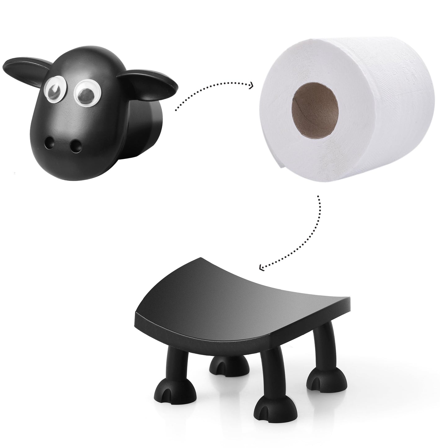 🎁 🐑Uchwyt na papier toaletowy w kształcie owcy