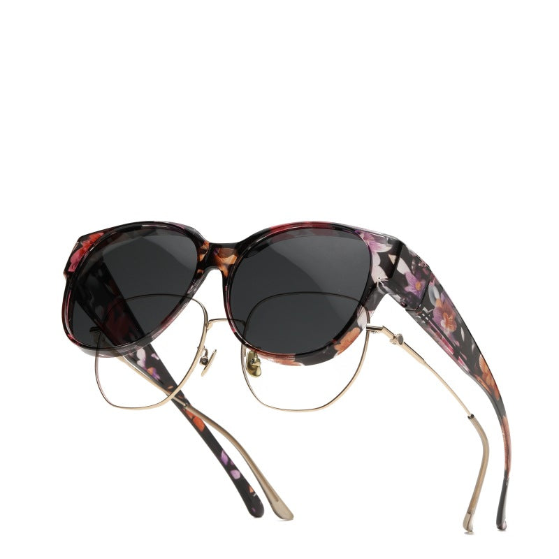 🕶 Nowe okulary przeciwsłoneczne typu „kocie oko” w rozmiarze XL, z soczewkami polaryzacyjnymi i ochroną UV400.