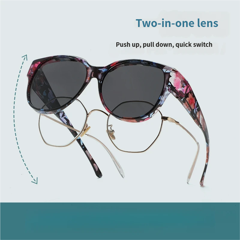 🕶 Nowe okulary przeciwsłoneczne typu „kocie oko” w rozmiarze XL, z soczewkami polaryzacyjnymi i ochroną UV400.