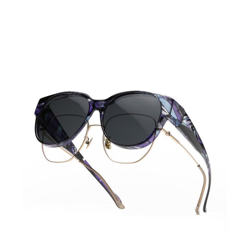 🕶 Nowe okulary przeciwsłoneczne typu „kocie oko” w rozmiarze XL, z soczewkami polaryzacyjnymi i ochroną UV400.