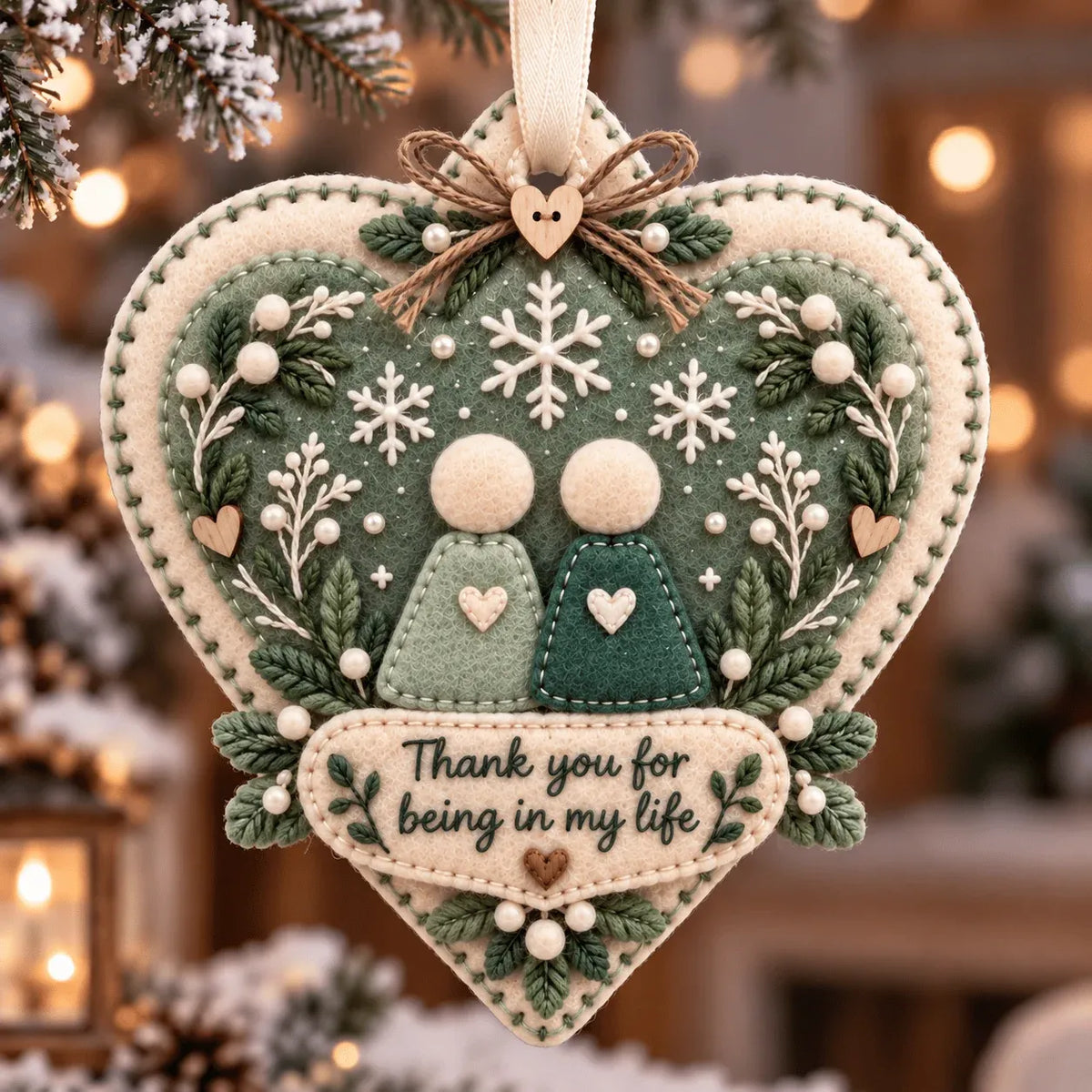 🎄❤️  Ręcznie wykonana filcowa bombka świąteczna na pamiątkę