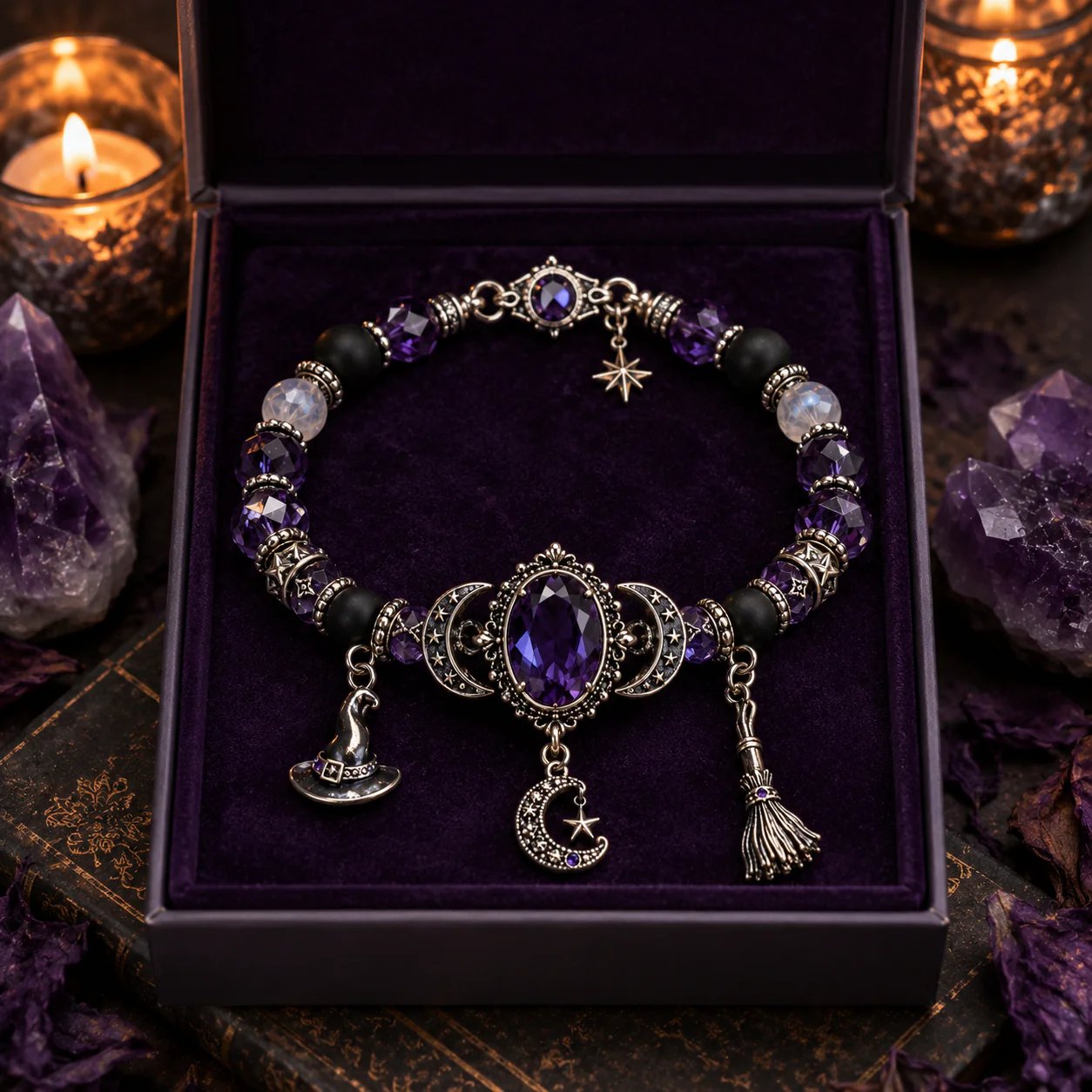 🔥 Ostatni dzień 49% zniżki – 🔮 Bransoletka zdrowotna z wisiorkiem Crystal Moon