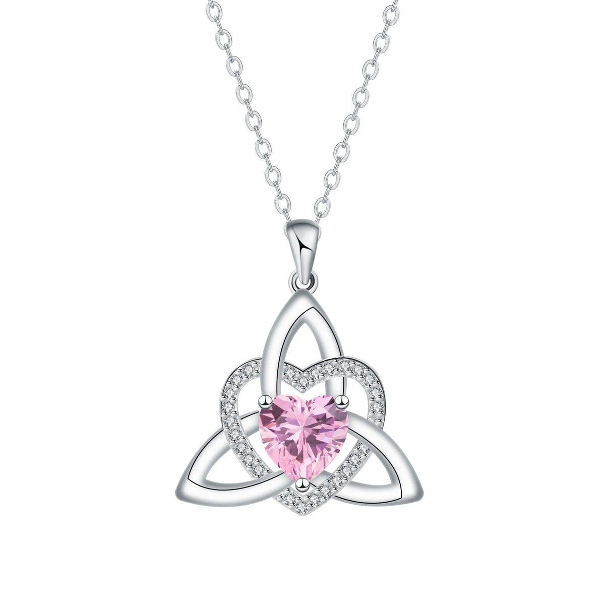 ❤️Kamień urodzinowy – celtycki wisiorek z węzłem miłości (Triquetra)