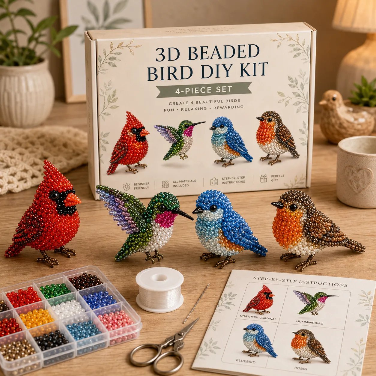🧵✨ Mały zestaw DIY z koralikowymi zwierzątkami 3