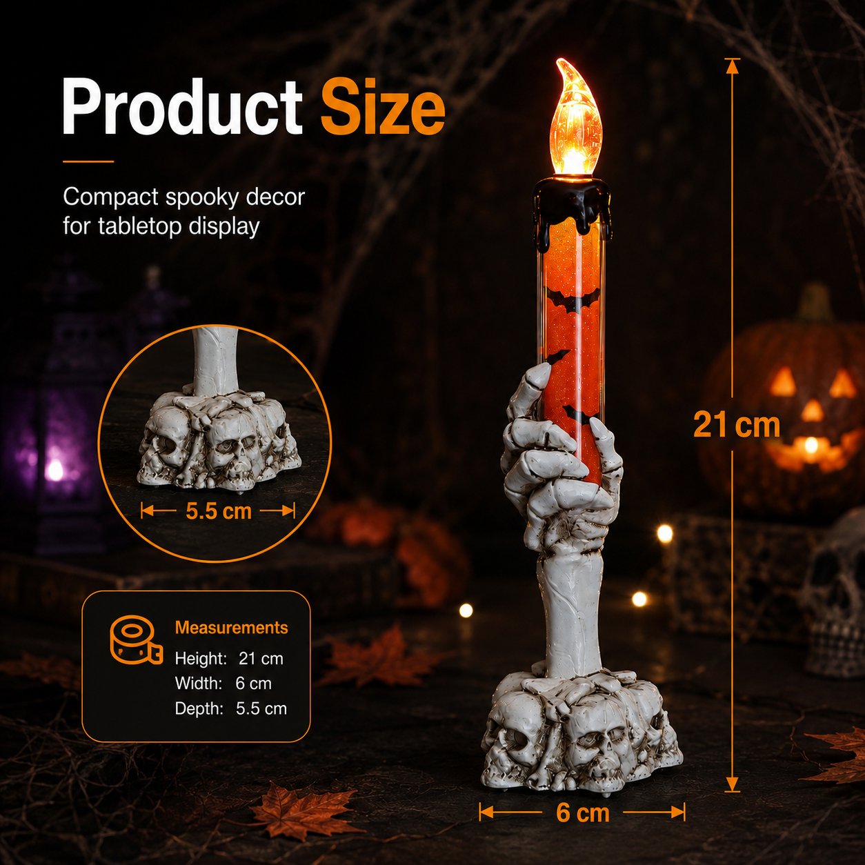 🎃 Ostatni dzień z 50% rabatem – zestaw świateł LED z motywem szkieletu i czaszki na Halloween