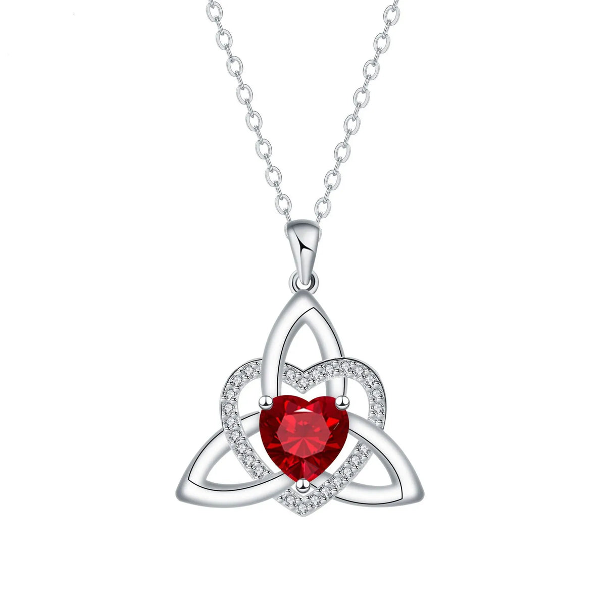 ❤️Kamień urodzinowy – celtycki wisiorek z węzłem miłości (Triquetra)