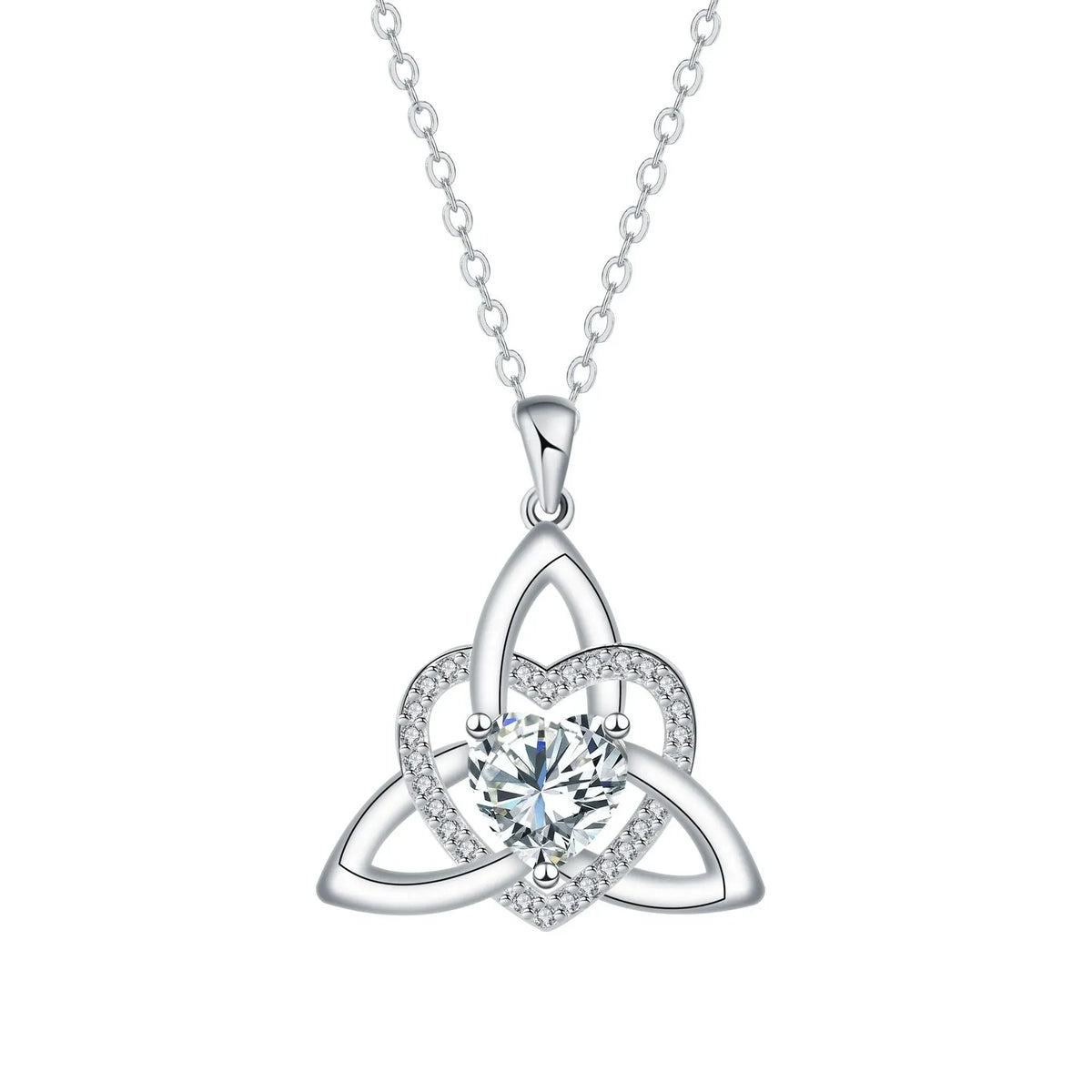 ❤️Kamień urodzinowy – celtycki wisiorek z węzłem miłości (Triquetra)