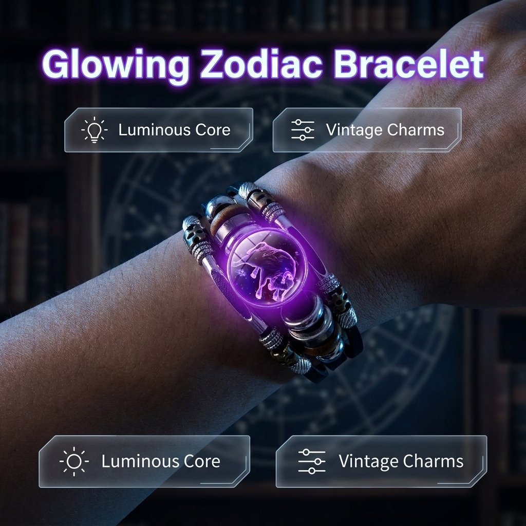 🌌 Noś swoje przeznaczenie: Skórzana bransoletka z 12 znakami zodiaku 🌌