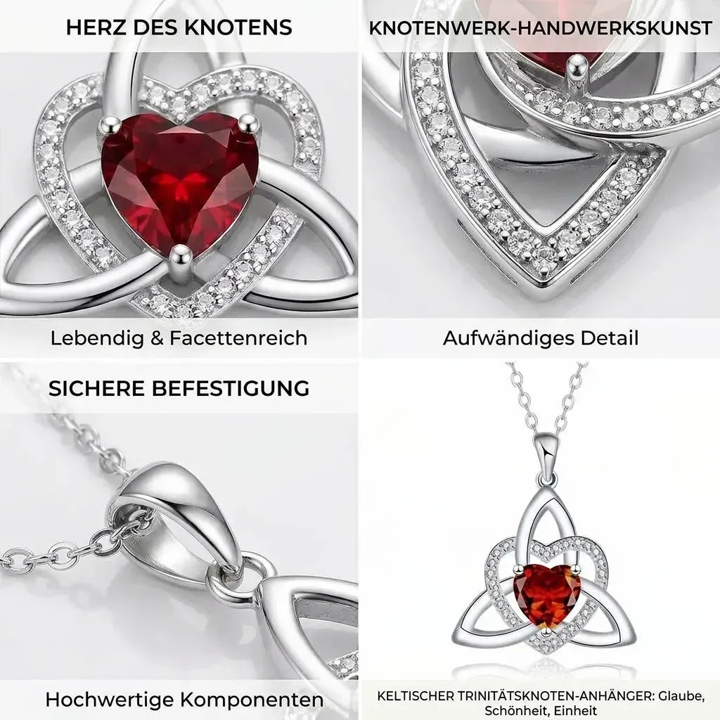 ❤️Kamień urodzinowy – celtycki wisiorek z węzłem miłości (Triquetra)