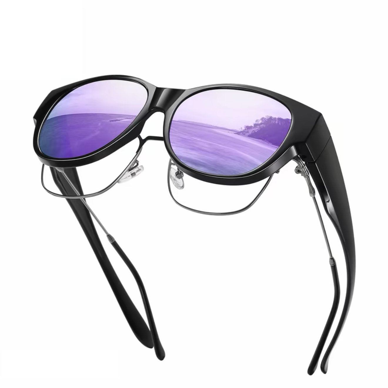 🕶 Nowe okulary przeciwsłoneczne typu „kocie oko” w rozmiarze XL, z soczewkami polaryzacyjnymi i ochroną UV400.
