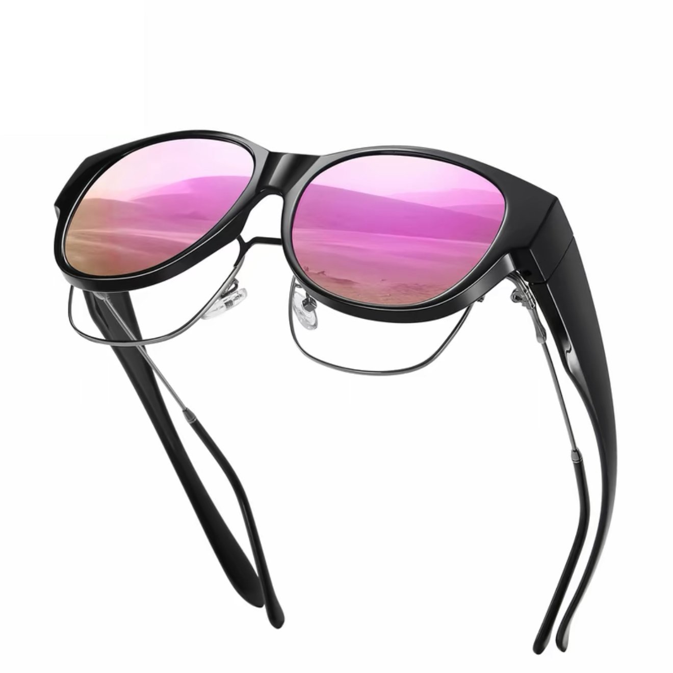 🕶 Nowe okulary przeciwsłoneczne typu „kocie oko” w rozmiarze XL, z soczewkami polaryzacyjnymi i ochroną UV400.