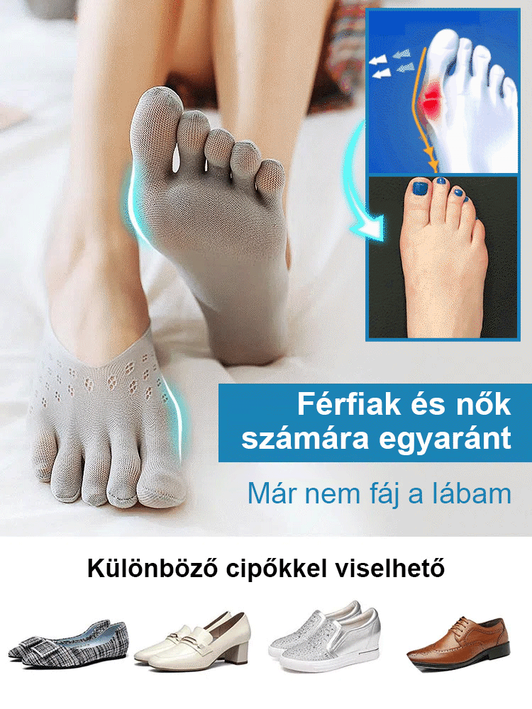 🔥Gorąca wyprzedaż🔥 Unisex niewidoczne, korygujące skarpetki pięciopalczaste
