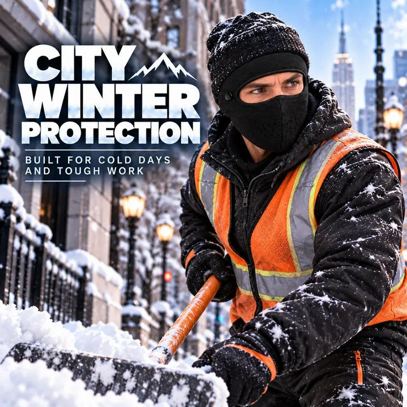❄️🥶Zimowa maska na twarz z odpinanymi goglami – wiatroszczelna, ocieplana polarem osłona całej twarzy 🥽