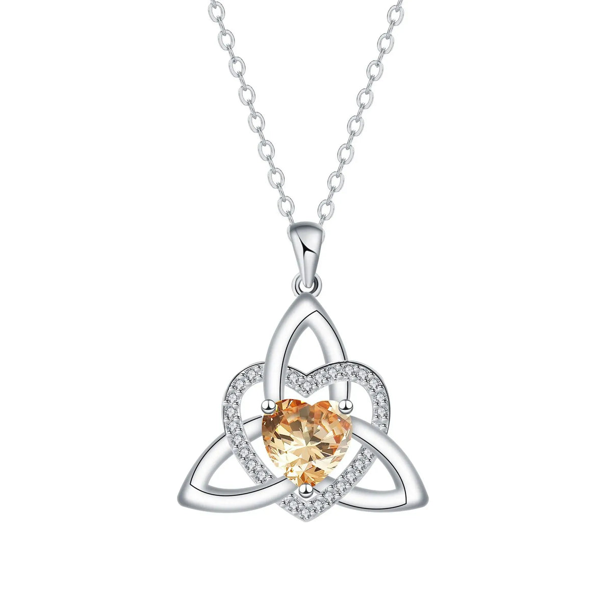 ❤️Kamień urodzinowy – celtycki wisiorek z węzłem miłości (Triquetra)