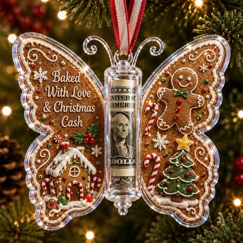 🦋💵 Świąteczny prezent gotówkowy w kształcie motyla – świąteczna pamiątka na pieniądze 🎄✨