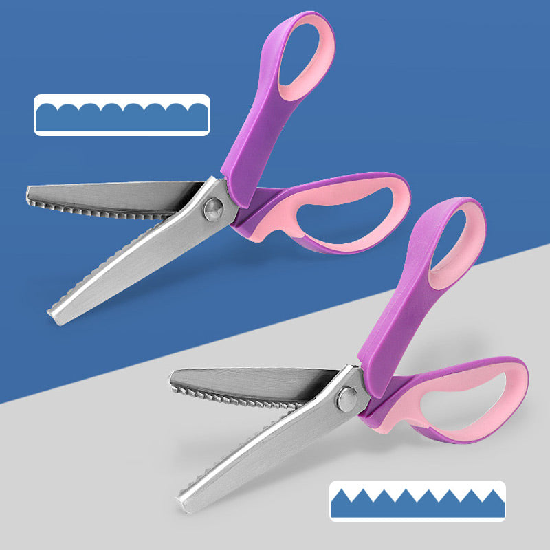 ✂️🧵Wielofunkcyjne trójkątne nożyczki ząbkowane ze stali nierdzewnej