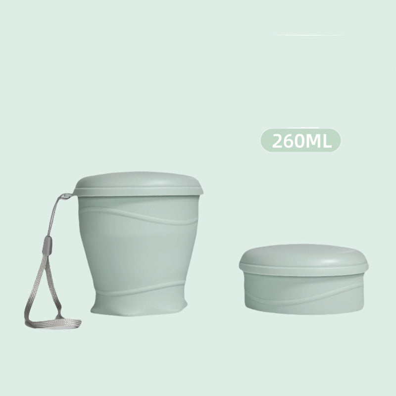 🔥 Składany Silikonowy Kubek Podróżny z Pokrywką – Lekki, Poręczny i Ekologiczny! ☕♻️✨