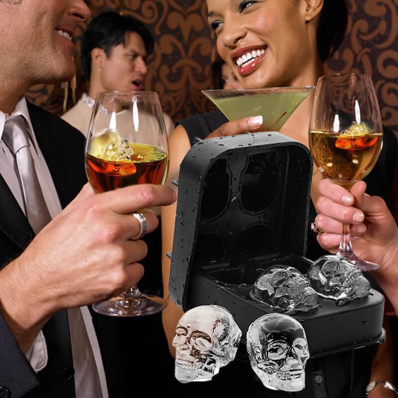 💀 Kostki lodu w kształcie czaszek