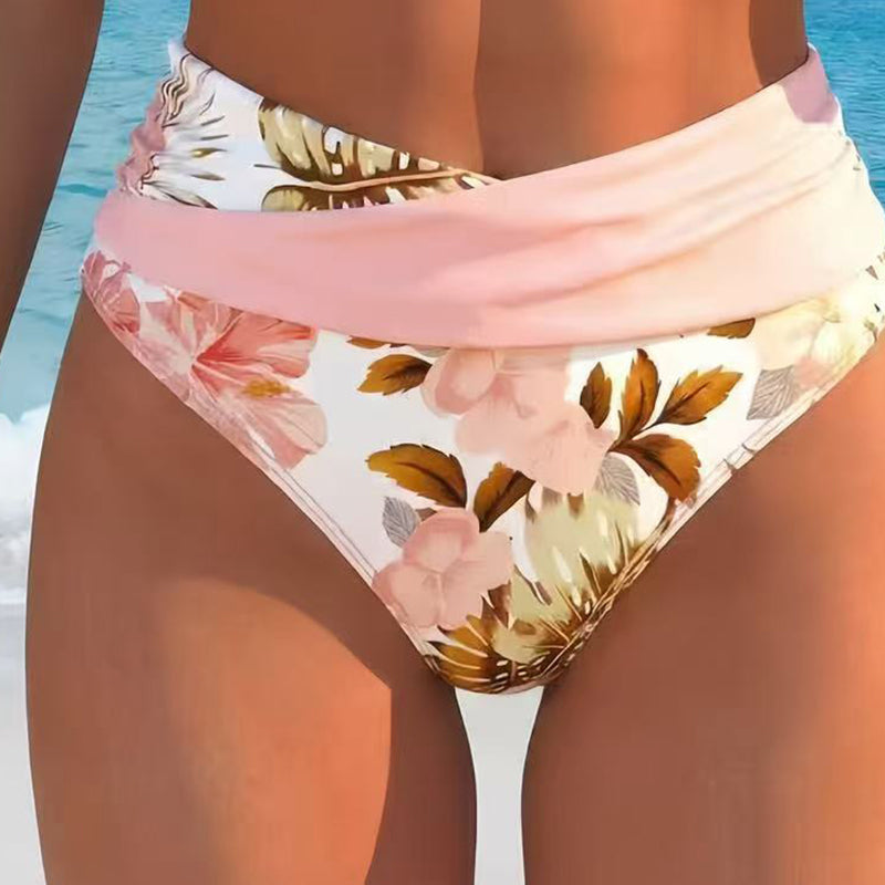 🌸Modny, wzorzysty komplet bikini z wysokim stanem dla kobiet👙