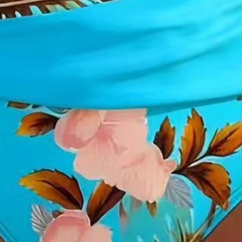 🌸Modny, wzorzysty komplet bikini z wysokim stanem dla kobiet👙