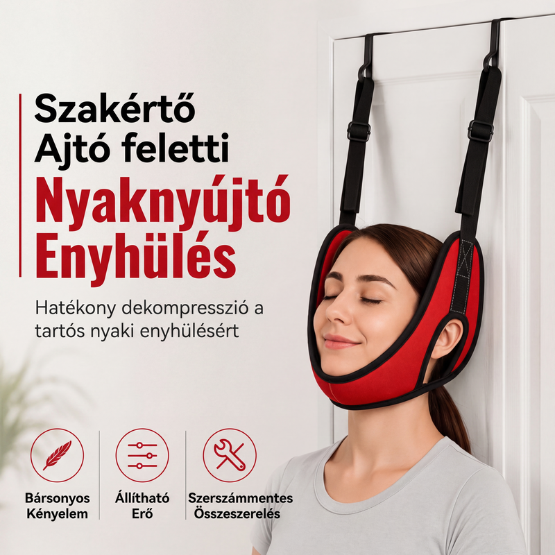 💪 Urządzenie do rozciągania szyi, montowane na drzwiach, służące do łagodzenia bólu szyi