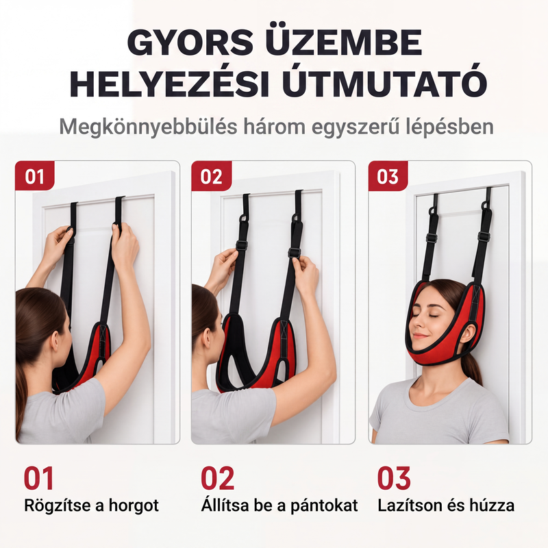 💪 Urządzenie do rozciągania szyi, montowane na drzwiach, służące do łagodzenia bólu szyi